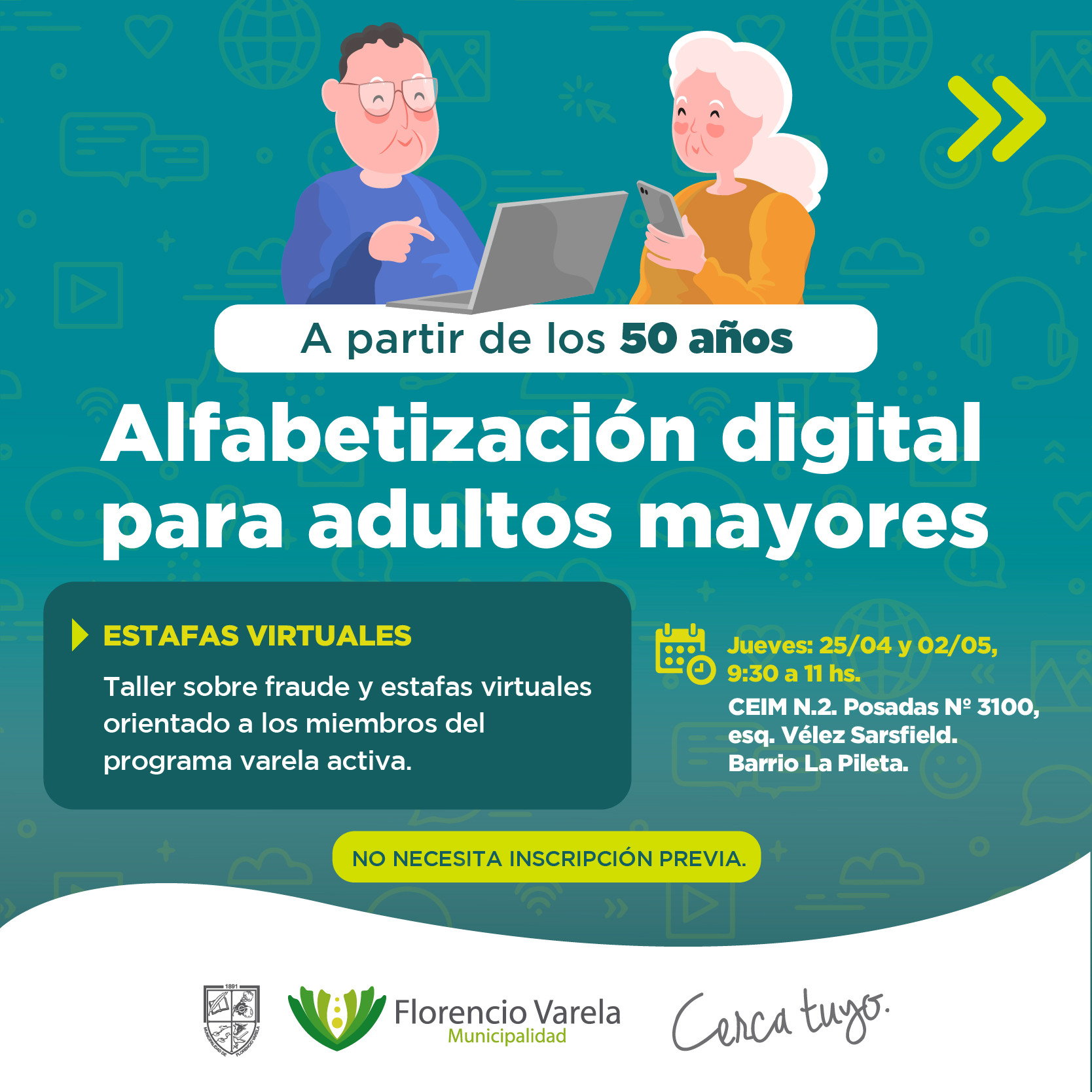 Alfabetización digital para personas de la tercera edad en Varela