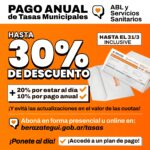 Berazategui: 30% de descuento por el pago adelantado de tasas municipales