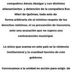 Organizaciones Sociales piden la liberación de referente y militantes del kirchnerismo