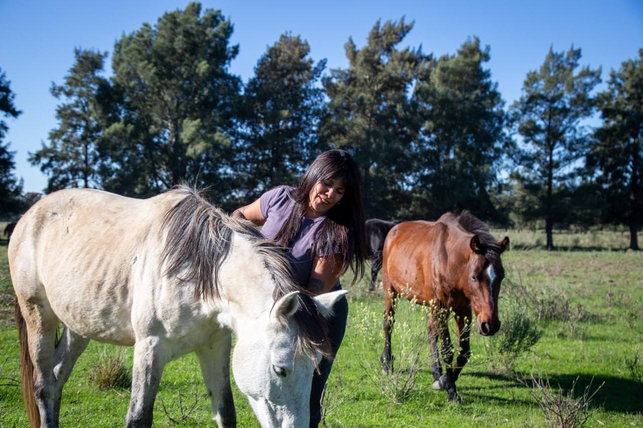 Eva Mieri y funcionarios municipales visitaron la ONG Caballos de Quilmes