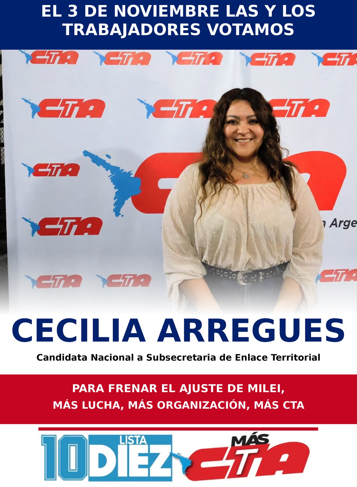 Elecciones en la CTA: la Lista 10 convoca a profundizar la organización y frenar el desguace del Estado